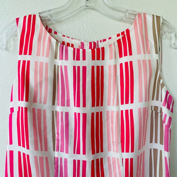 Boden Red and Pink Striped Blouse - Picture 3 of 11